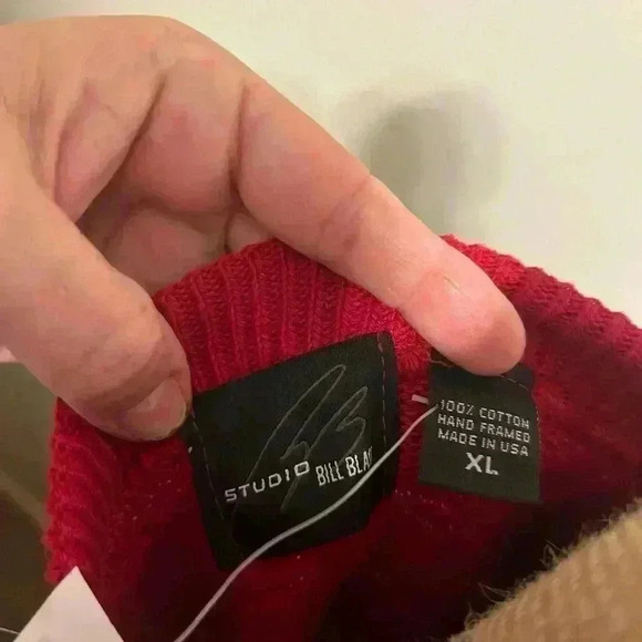 Men’s bill blasts extra large sweater in red new with tags super soft - Picture 4 of 4